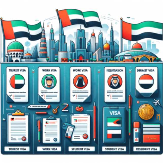 Different types of UAE visas and their requirements.